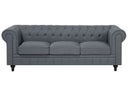 CHESTERFIELD GREY FABRIC SECTIONAL