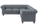 CHESTERFIELD GREY FABRIC SECTIONAL