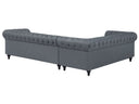 CHESTERFIELD GREY FABRIC SECTIONAL