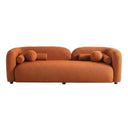 ELISSA 93" JAPANDI BURNT-ORANGE BOUCLE SOFA