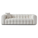 ELIZIA 86" MODERN CHESTERFIELD CREAM BOUCLE SOFA