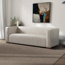 ENNO 91" MCM CREAM VELVET SOFA