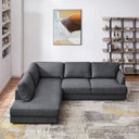 GAMILA 110" GREY FABRIC LEFT-FACING SECTIONAL SOFA