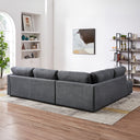 GAMILA 110" GREY FABRIC LEFT-FACING SECTIONAL SOFA