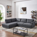 GAMILA 110" GREY FABRIC LEFT-FACING SECTIONAL SOFA