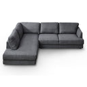 GAMILA 110" GREY FABRIC LEFT-FACING SECTIONAL SOFA