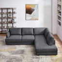 GAMILA 110" GREY FABRIC RIGHT-FACING SECTIONAL SOFA