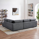GAMILA 110" GREY FABRIC RIGHT-FACING SECTIONAL SOFA