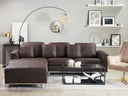LINNEA LEATHER SECTIONAL AND OTTOMAN