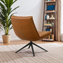 ORSA COGNAC VEGAN-ECO LEATHER SWIVEL CHAIR
