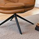 ORSA COGNAC VEGAN-ECO LEATHER SWIVEL CHAIR