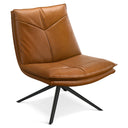 ORSA COGNAC VEGAN-ECO LEATHER SWIVEL CHAIR