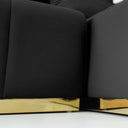 NATALIE 146" BLACK VELVET U-SHAPE SECTIONAL SOFA
