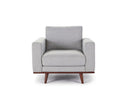 OLWYN MID-CENTURY LINEN CHAIR