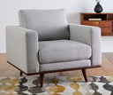 OLWYN MID-CENTURY LINEN CHAIR