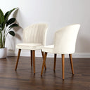 PARSONS BEIGE VELVET DINING CHAIR (SET OF 2)