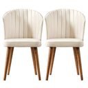 PARSONS BEIGE VELVET DINING CHAIR (SET OF 2)