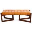 RITA 52" TAN GENUINE LEATHER BENCH