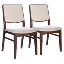 SKYLAR BEIGE FABRIC DINING CHAIR (SET OF 2)