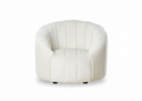 White armchair with a pillow on a white background