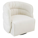 WANIA CREAM VELVET SWIVEL CHAIR